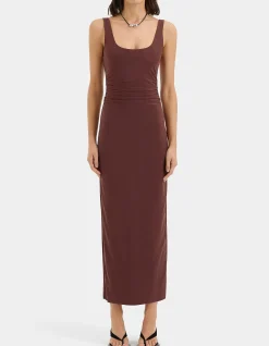 Jacques Twist Midi Dress with Twist Detail