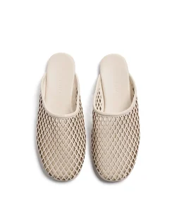 Jade Laser-Cut Leather Slip-On Flat