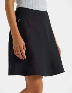 JANE LINEN MINI SKIRT