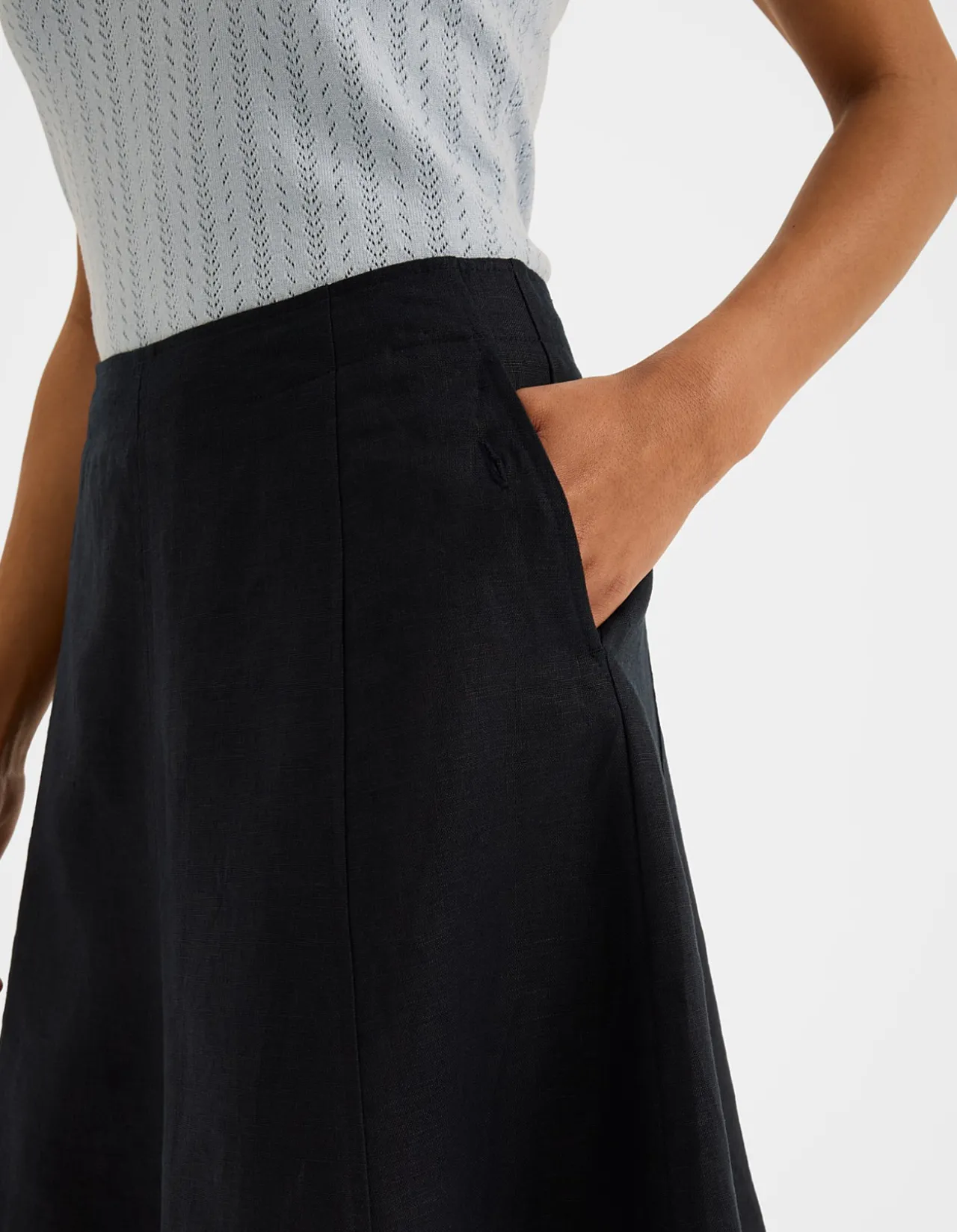 JANE LINEN MINI SKIRT