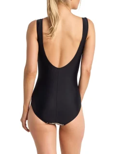 Jantzen Select Square Neck One Piece Leopard Swimsuit