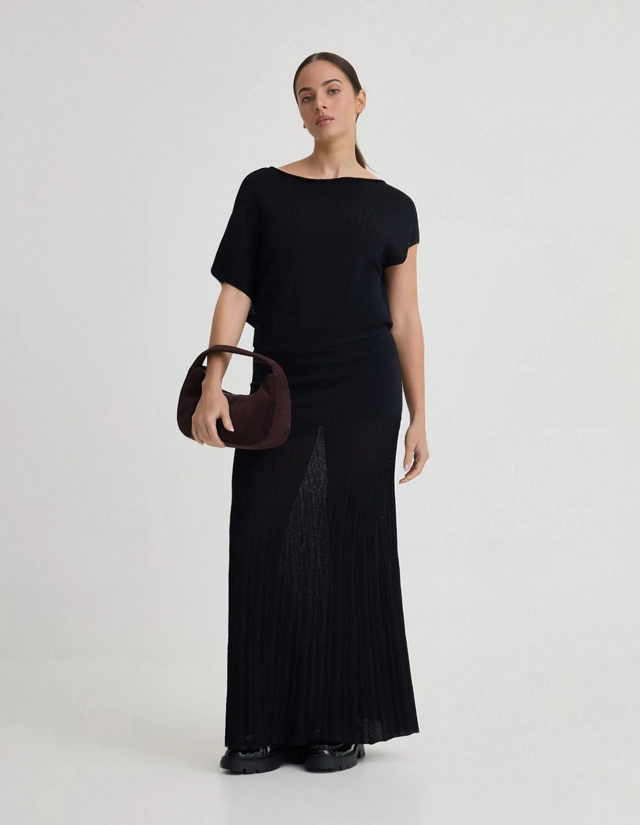 JAYA KNITTED DRAPE TOP