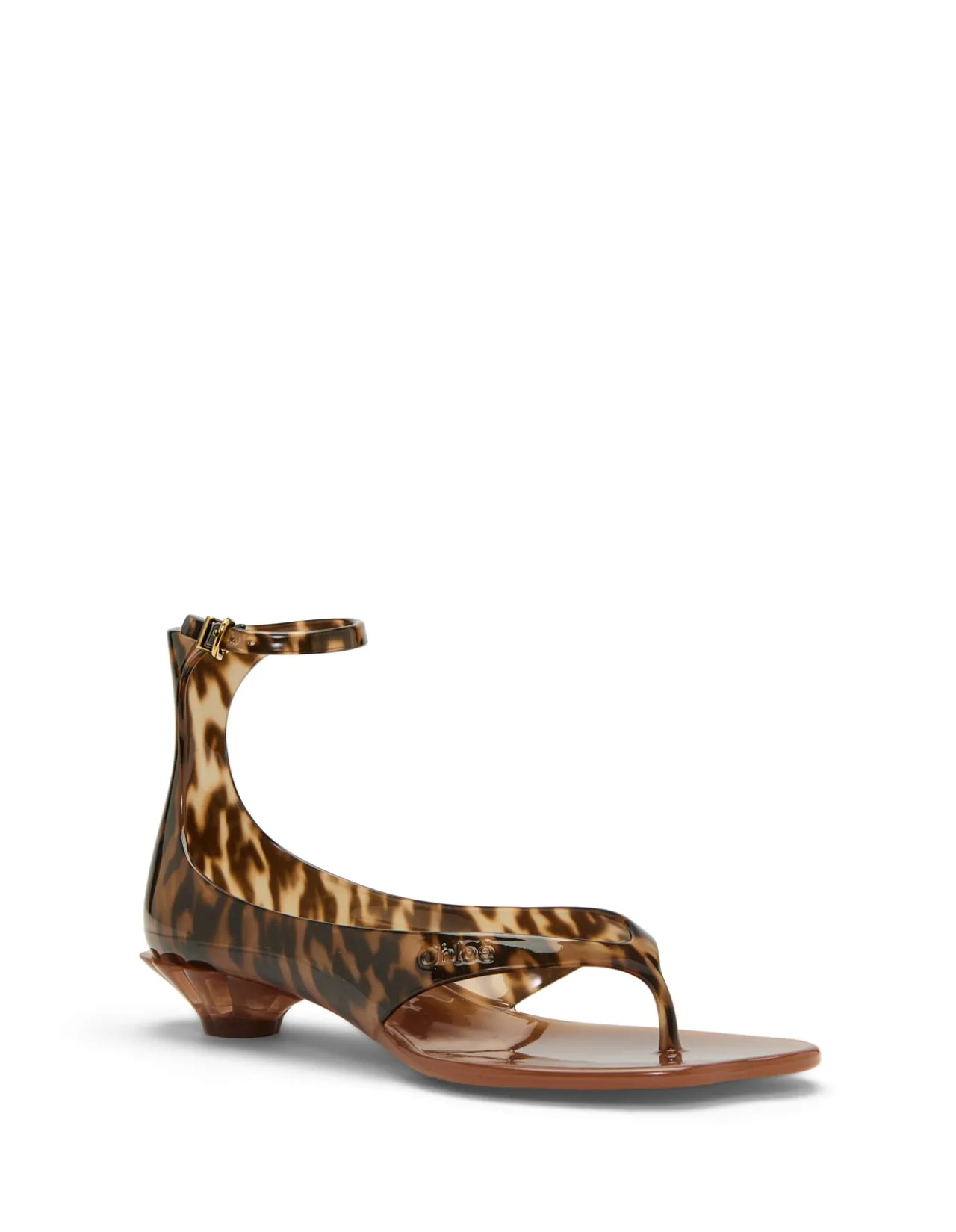 Jelly Wavy Heel Ankle Strap Sandals