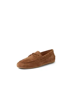 Jerae Suede Moccasin Lace Up Loafers