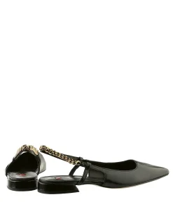 Jessica Patent Leather Slingback Flat