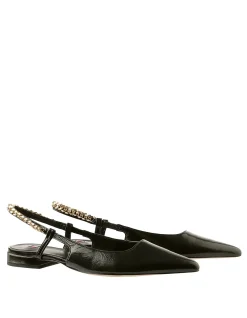 Jessica Patent Leather Slingback Flat