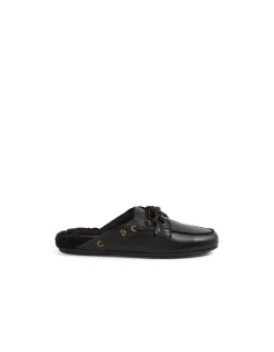 Joopita Shearling Lined Leather Mule Slippers
