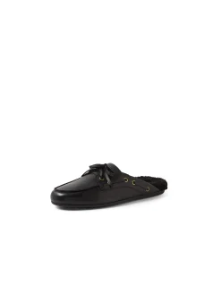 Joopita Shearling Lined Leather Mule Slippers