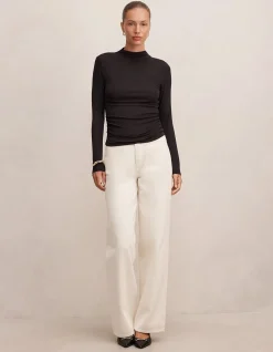 JOSETTE MOCK NECK LONG SLEEVES TOP
