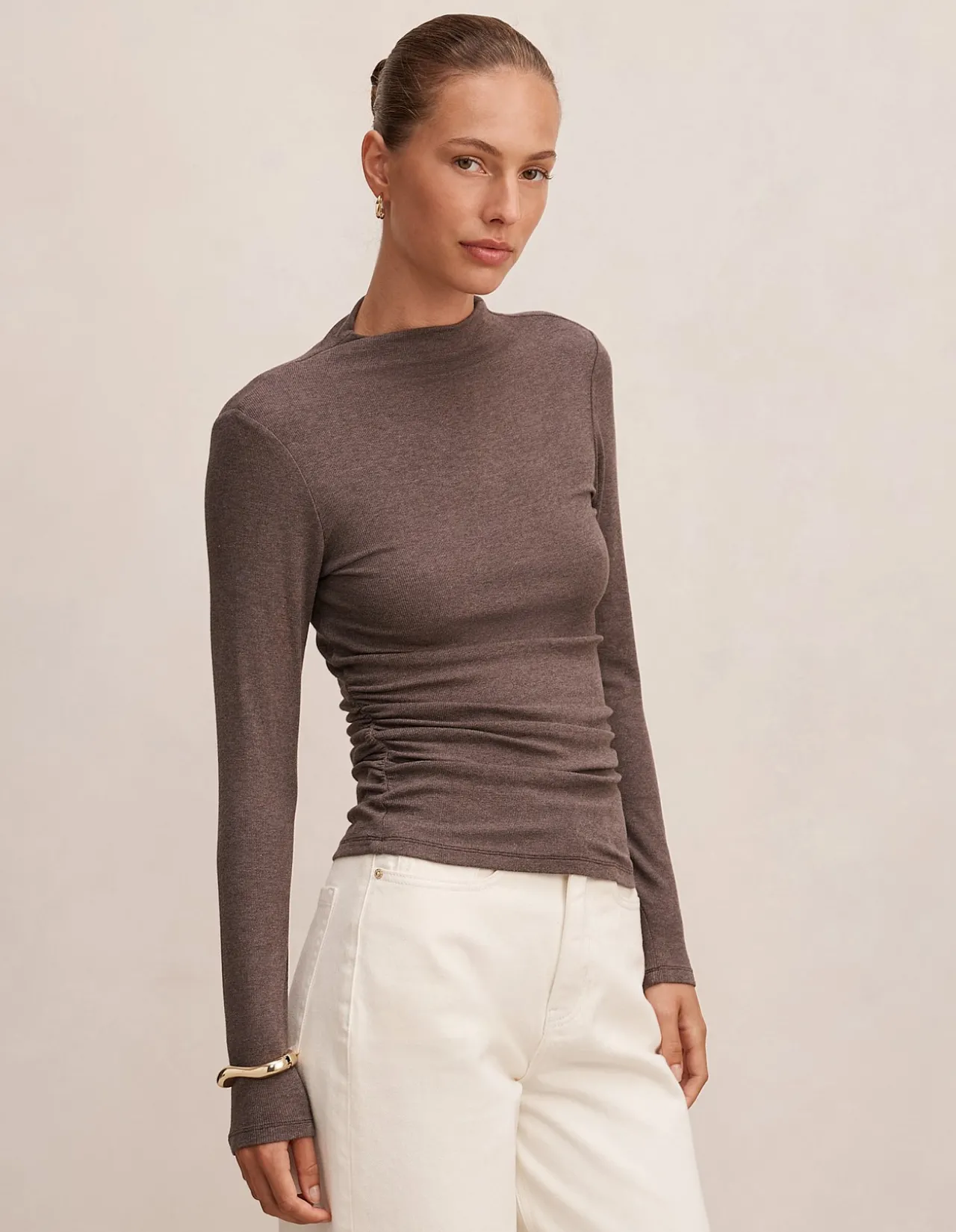 JOSETTE MOCK NECK LONG SLEEVES TOP