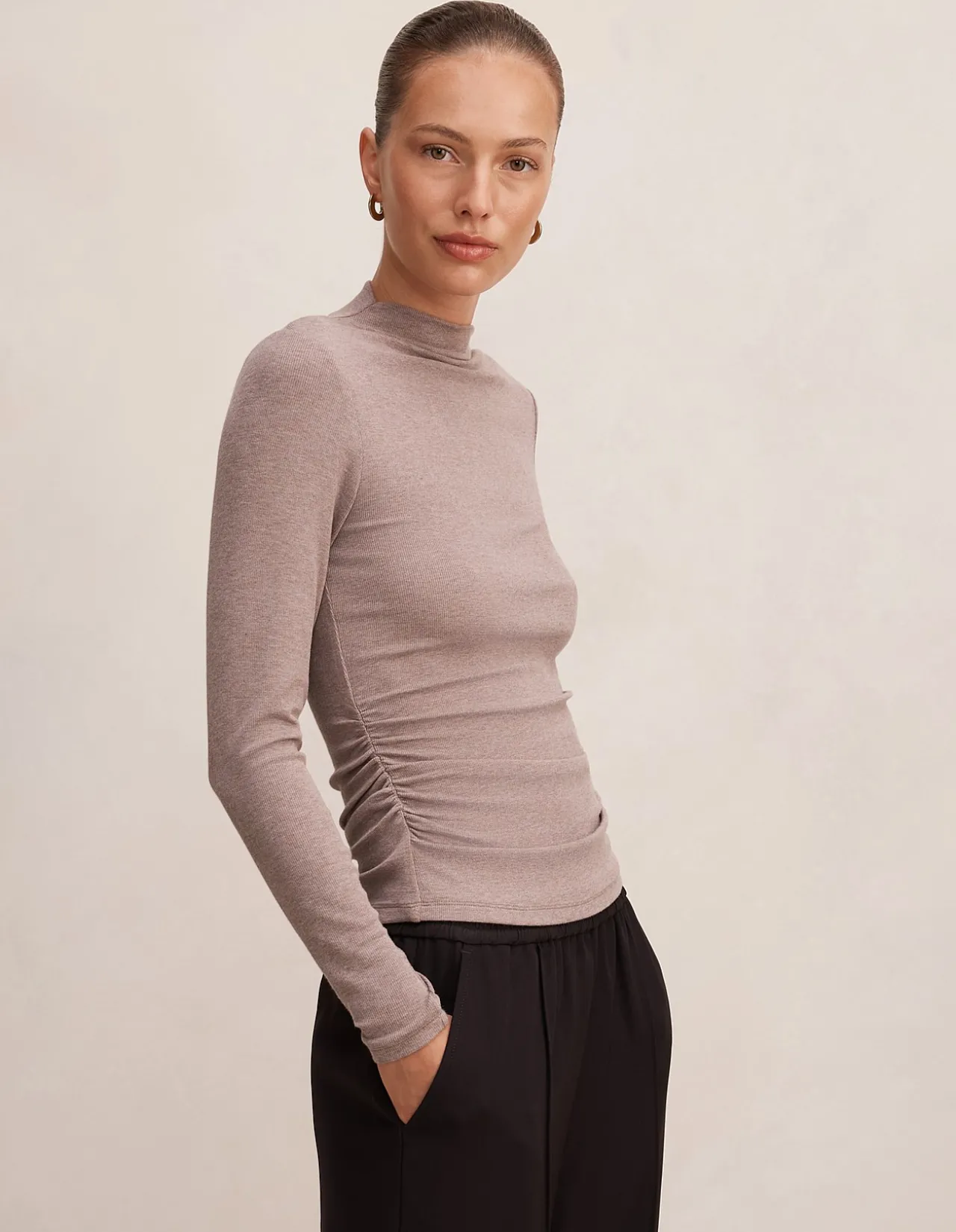 JOSETTE MOCK NECK LONG SLEEVES TOP