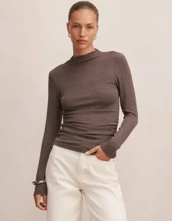 JOSETTE MOCK NECK LONG SLEEVES TOP