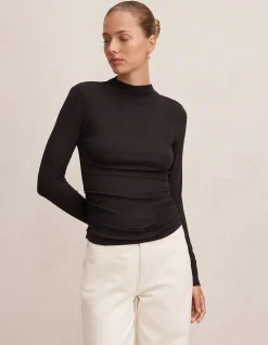 JOSETTE MOCK NECK LONG SLEEVES TOP