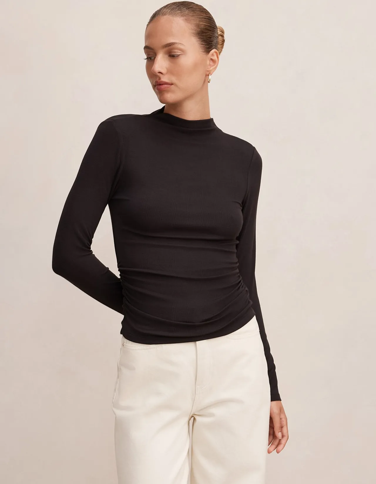 JOSETTE MOCK NECK LONG SLEEVES TOP