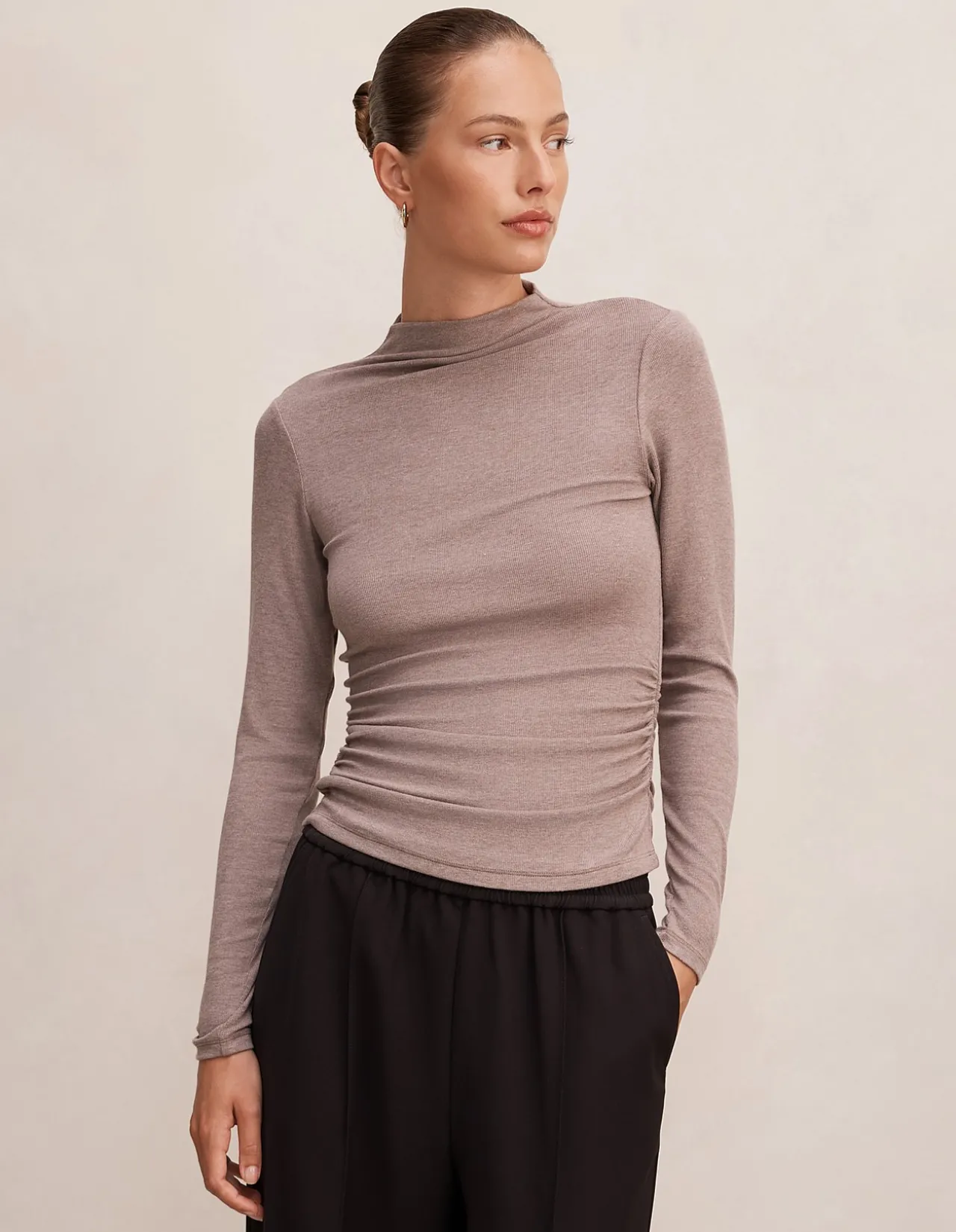 JOSETTE MOCK NECK LONG SLEEVES TOP