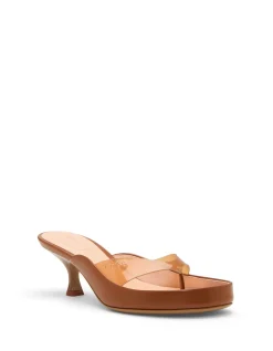 Junie Transparent Thong Kitten Heel Sandals