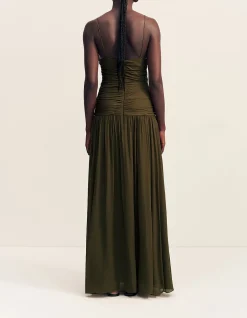 Juno Gathered Bodice Maxi Dress