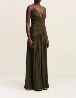 Juno Gathered Bodice Maxi Dress
