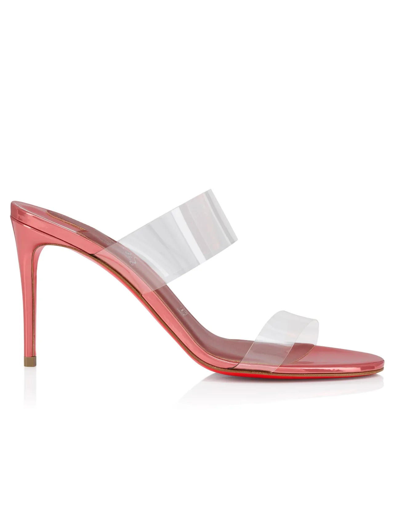 JUST NOTHING 85MM ECO TPU SATINATO GRAPEFRUIT SANDALS