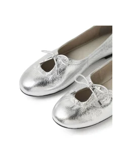 JUULIET MO SILVER CRACKLE LEATHER