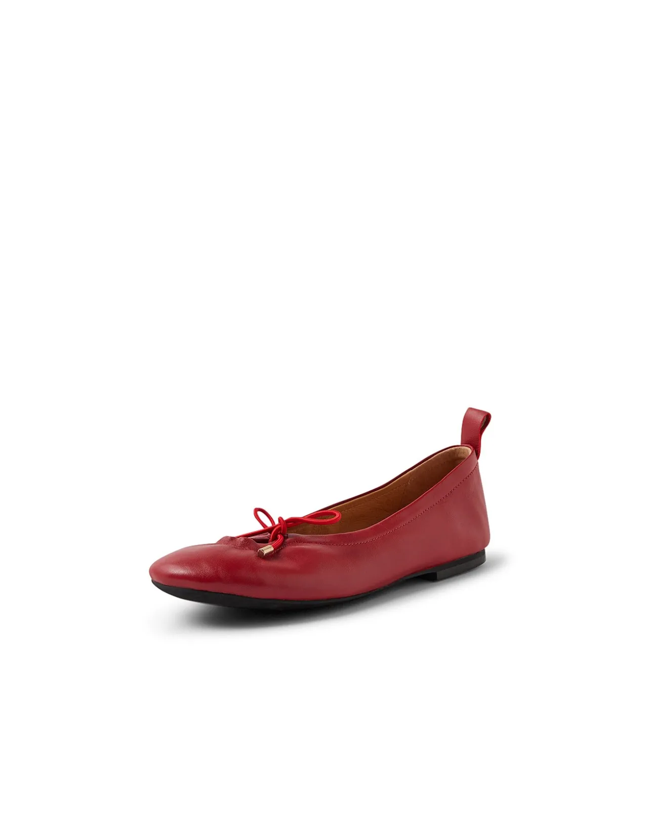 Juuliet Keyhole Bow Leather Ballet Flats