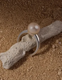 Kaia Silver Pearl Ring
