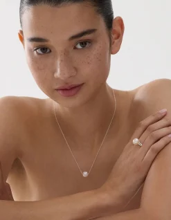 Kaia Silver Pearl Ring