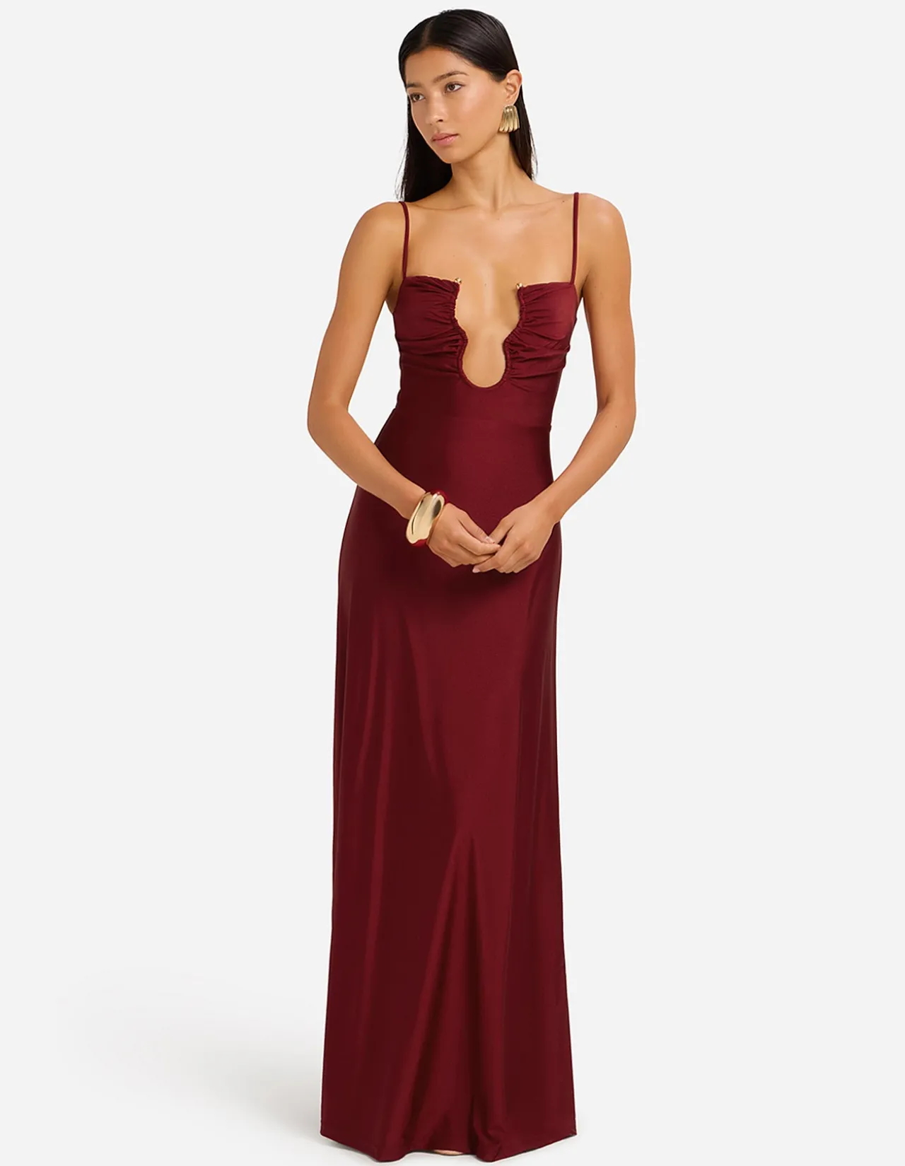 KALENA PLUNGE MAXI DRESS