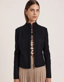 KARLA WOOL FITTED BIKER