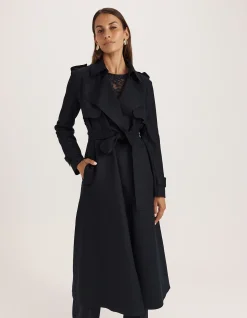 KARLA WOOL LONGLINE TRENCH COAT