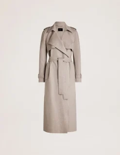 KARLA WOOL LONGLINE TRENCH COAT