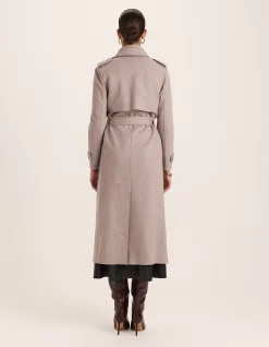 KARLA WOOL LONGLINE TRENCH COAT
