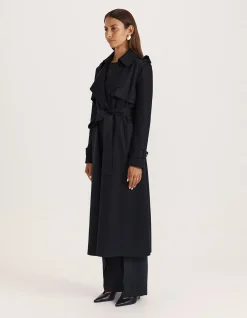KARLA WOOL LONGLINE TRENCH COAT