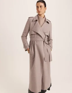 KARLA WOOL LONGLINE TRENCH COAT