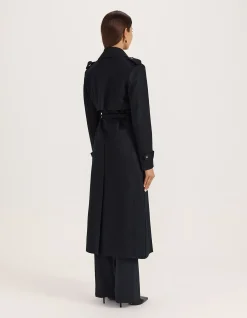 KARLA WOOL LONGLINE TRENCH COAT