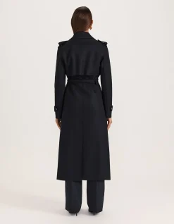 KARLA WOOL LONGLINE TRENCH COAT