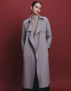 KARLA WOOL LONGLINE TRENCH COAT