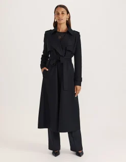KARLA WOOL LONGLINE TRENCH COAT
