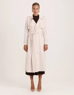 KARLA WOOL LONGLINE TRENCH COAT