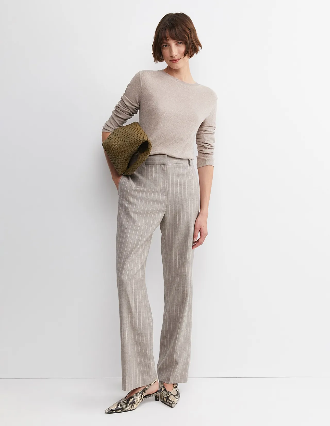 KATE WIDE LEG PINSTRIPE DRESS