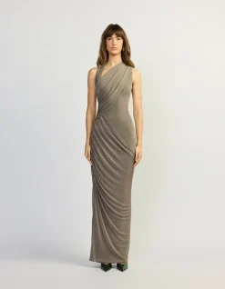 Kesia Asymmetric Jersey Maxi Dress