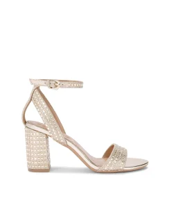 Kianni Gold Leather Heeled Sandal
