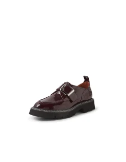 Kivia Burgundy Patent Leather Loafers