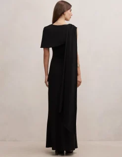 KOSA CAPE SCARF MAXI DRESS