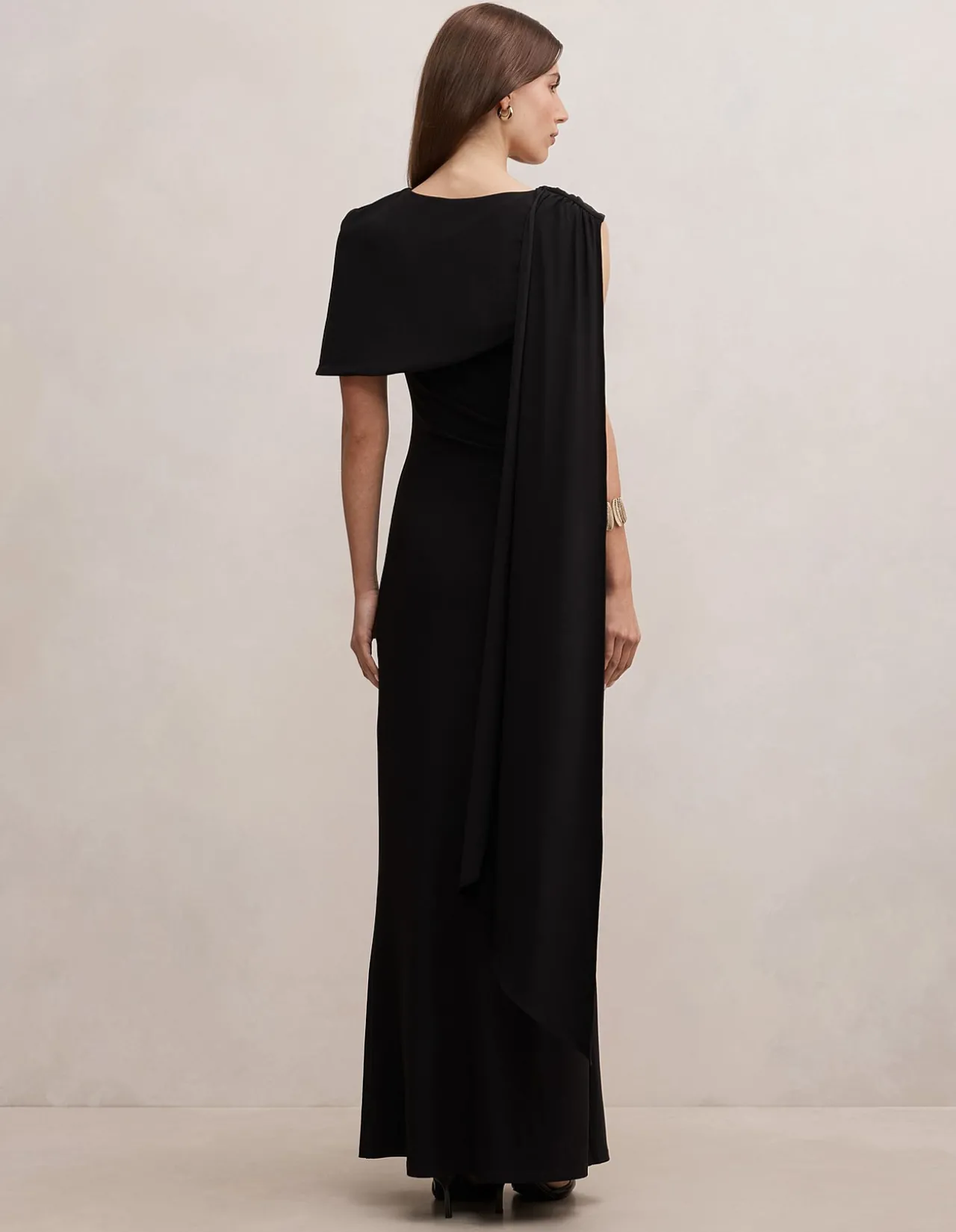 KOSA CAPE SCARF MAXI DRESS