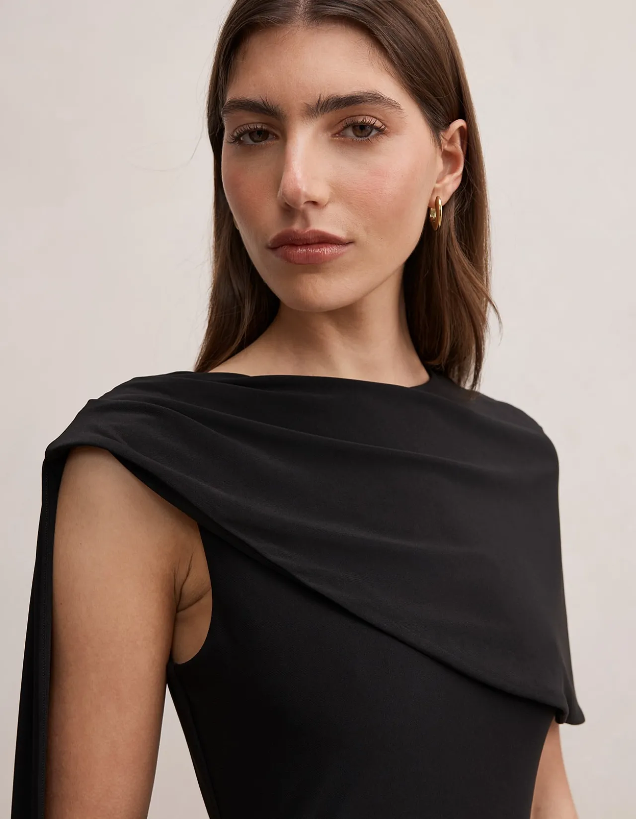 KOSA CAPE SCARF MAXI DRESS