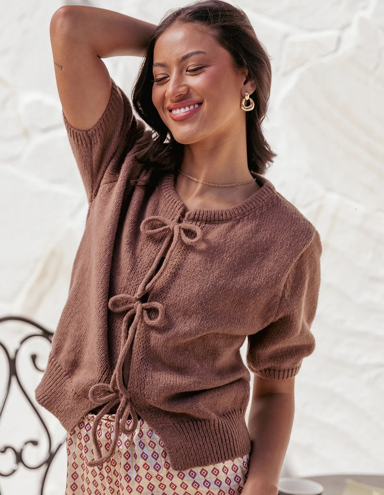 Koskie Tie Knit Top