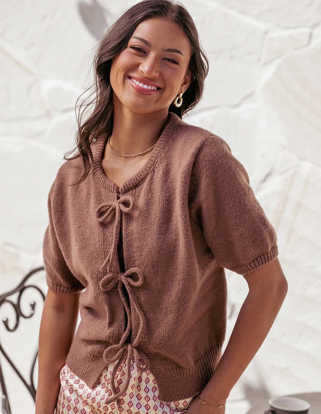 Koskie Tie Knit Top