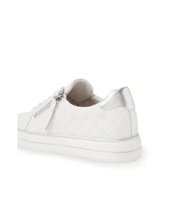 KOZIE W ZR WHITE SILVER TUMBLE LEATHER LEATHER
