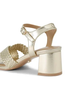Krypton Weave Block Leather Heel